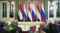 Пресс-конференция Владимира Путина и президента Египта Абделя Фаттаха ас-Сиси